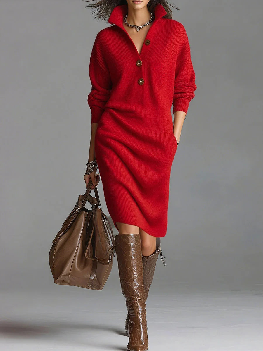 Velmora™ | Vestido midi chic acanalado