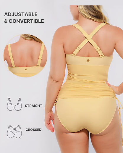 Léa™ | v-neck elastic all in one malla wrap shaping bañador