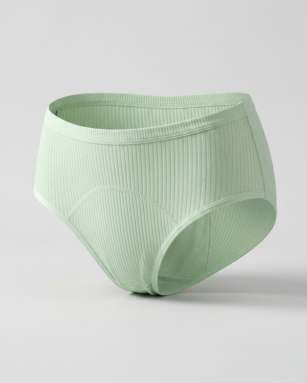 Solène™ | women's pure cotton menstrual antifugas mid-high waist transpirable panties