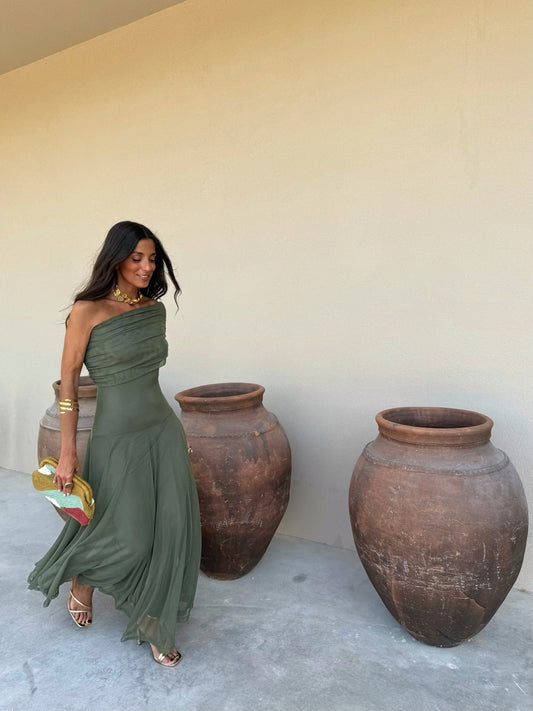 Emeraude™ | Robe verte fluide