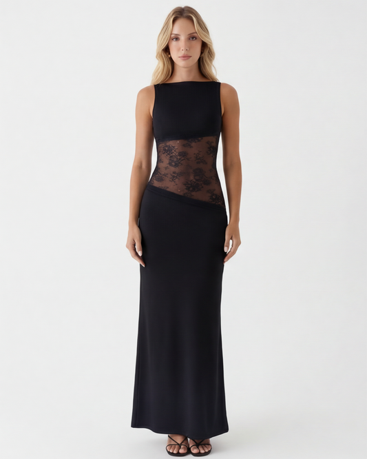 AMÉLIE | Robe Maxi à Découpe Voile