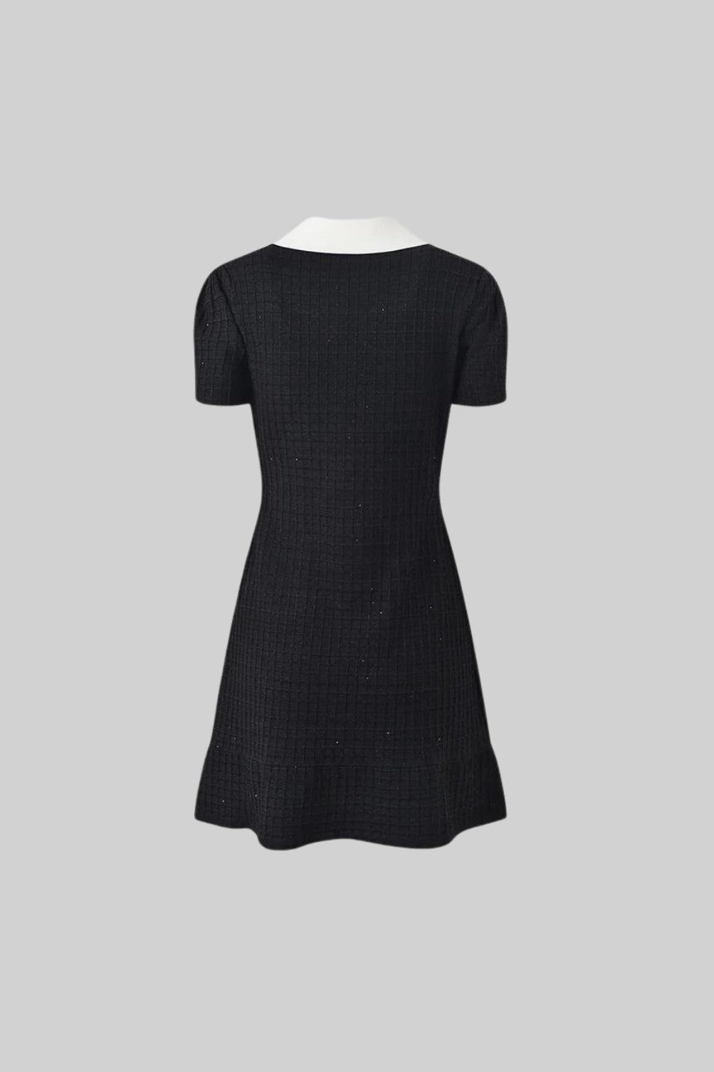 Victoire™ | Mini-vestido adornado mangas cortas negro