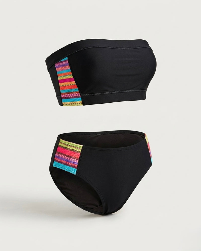 Sasha™ | colorful elastic shoulder straps playa bikini bañador set
