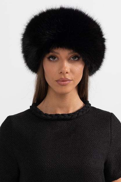 Eryndra™ | Sombrero peludo ala ancha negro
