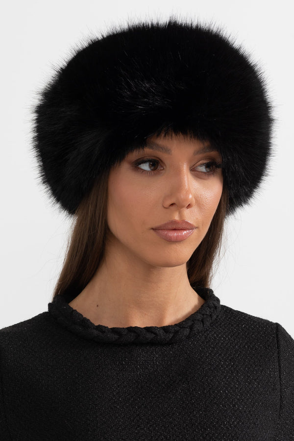 Eryndra™ | Sombrero peludo de ala ancha – negro