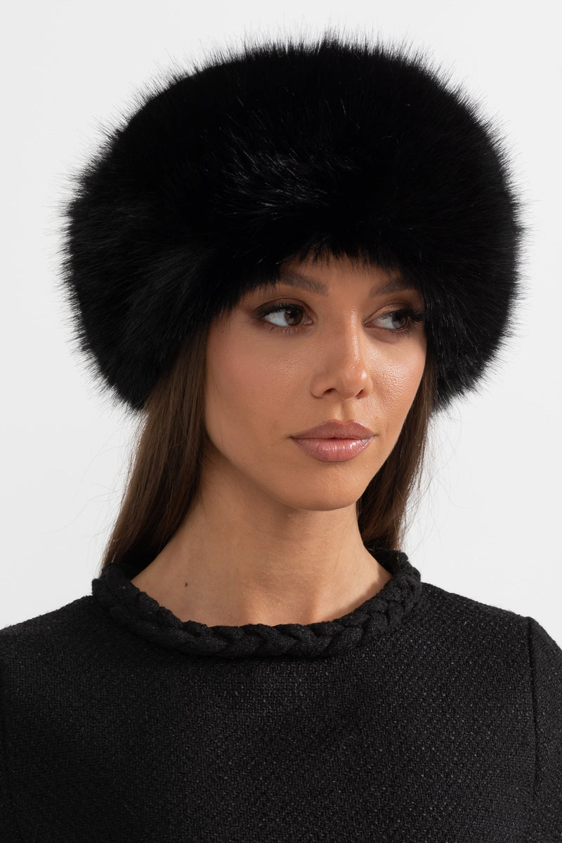 Eryndra™ | Sombrero peludo de ala ancha – negro