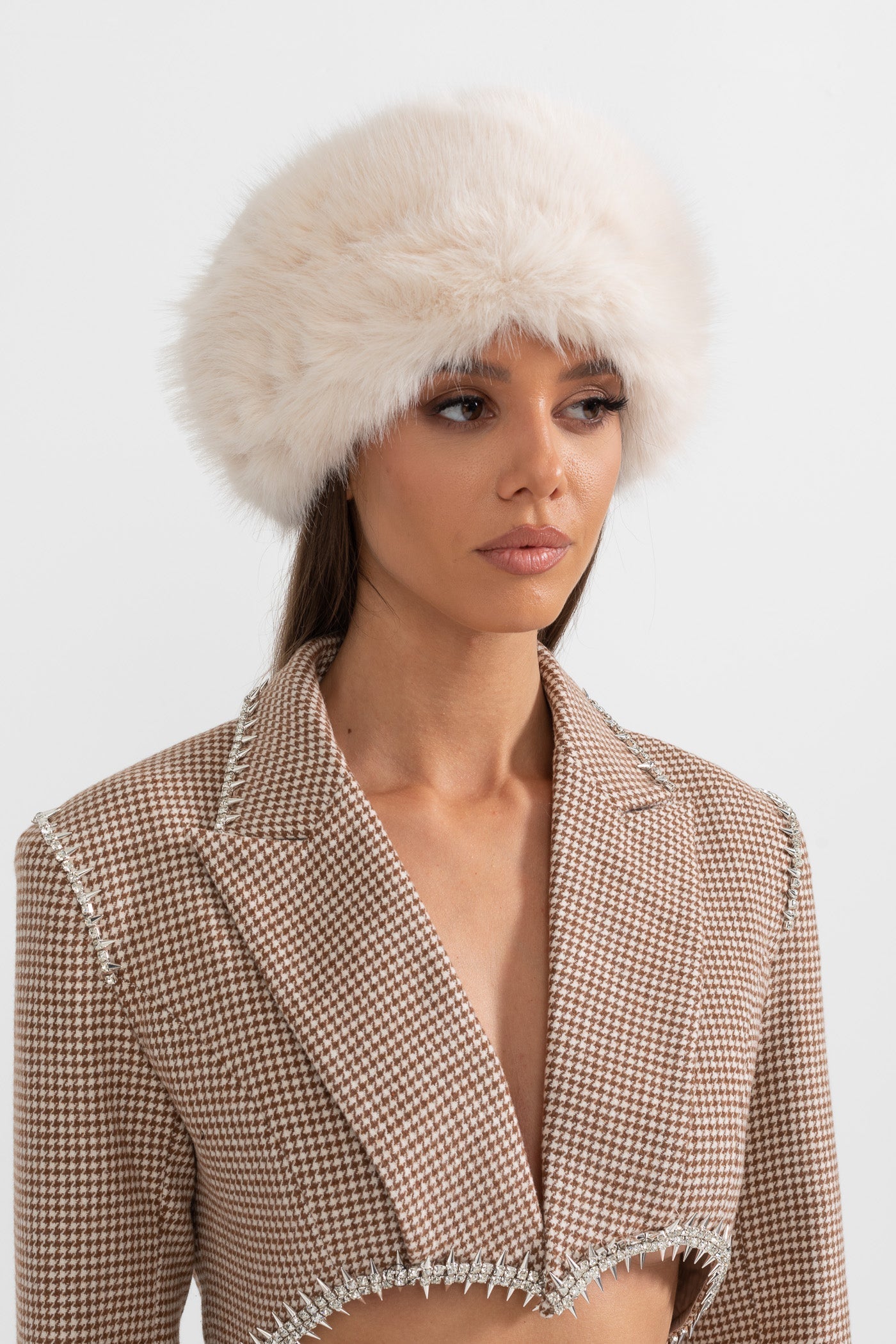 Célestine™ | Sombrero peludo ala ancha marfil