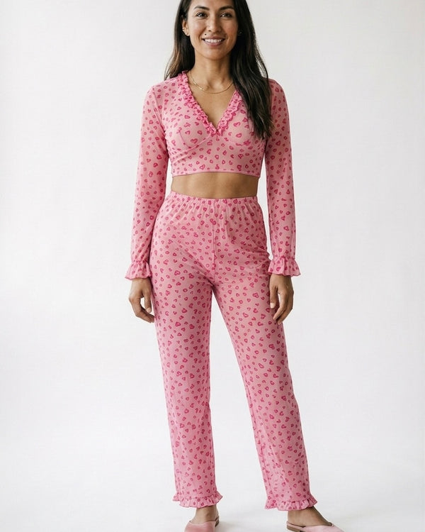 Solange™ | Pijama largo de algodón manga larga