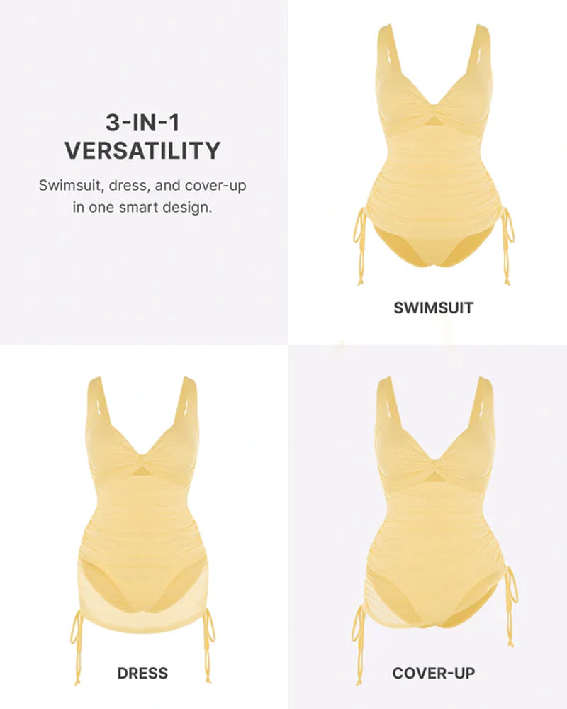 Léa™ | v-neck elastic all in one malla wrap shaping bañador