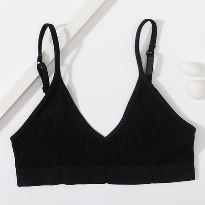 Ophélie™ | Bralette acanalado cuello en V