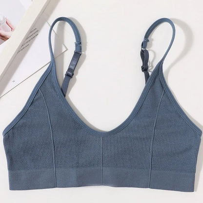 Ophélie™ | Bralette acanalado cuello en V