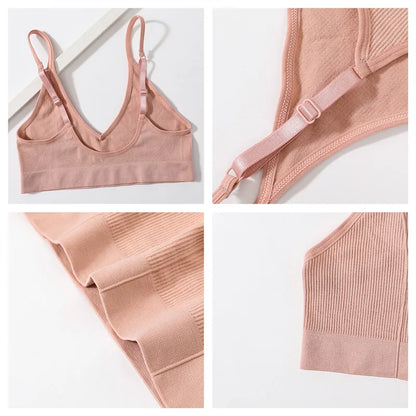 Ophélie™ | Bralette acanalado cuello en V