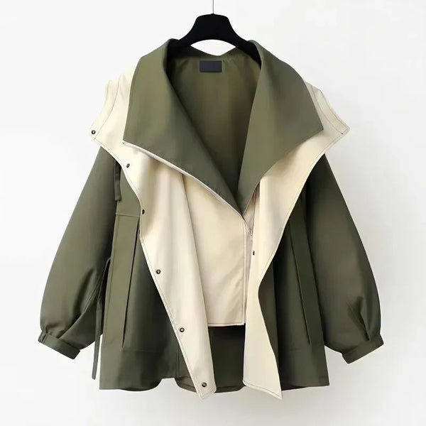 Maëlys™ | Trench-coat moderno bicolor