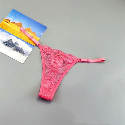 Adèle™ | Pack 3 tangas de encaje transparente