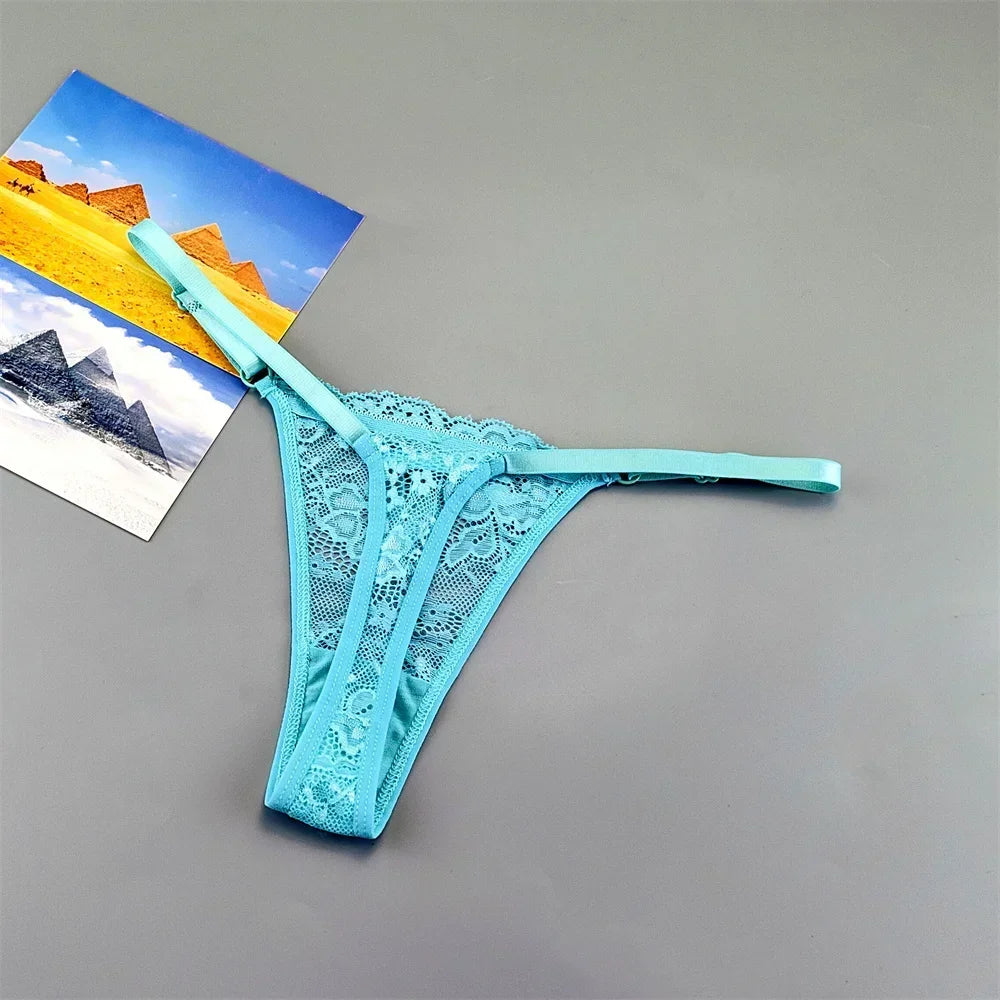 Adèle™ | Pack 3 tangas de encaje transparente