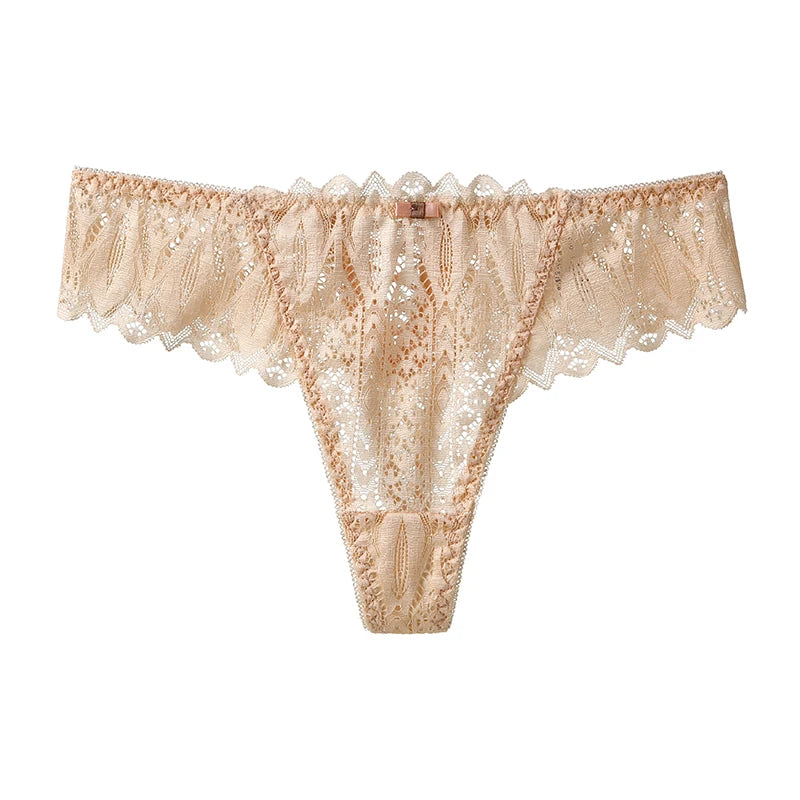 Bérénice™ | Tanga de encaje calado transparente