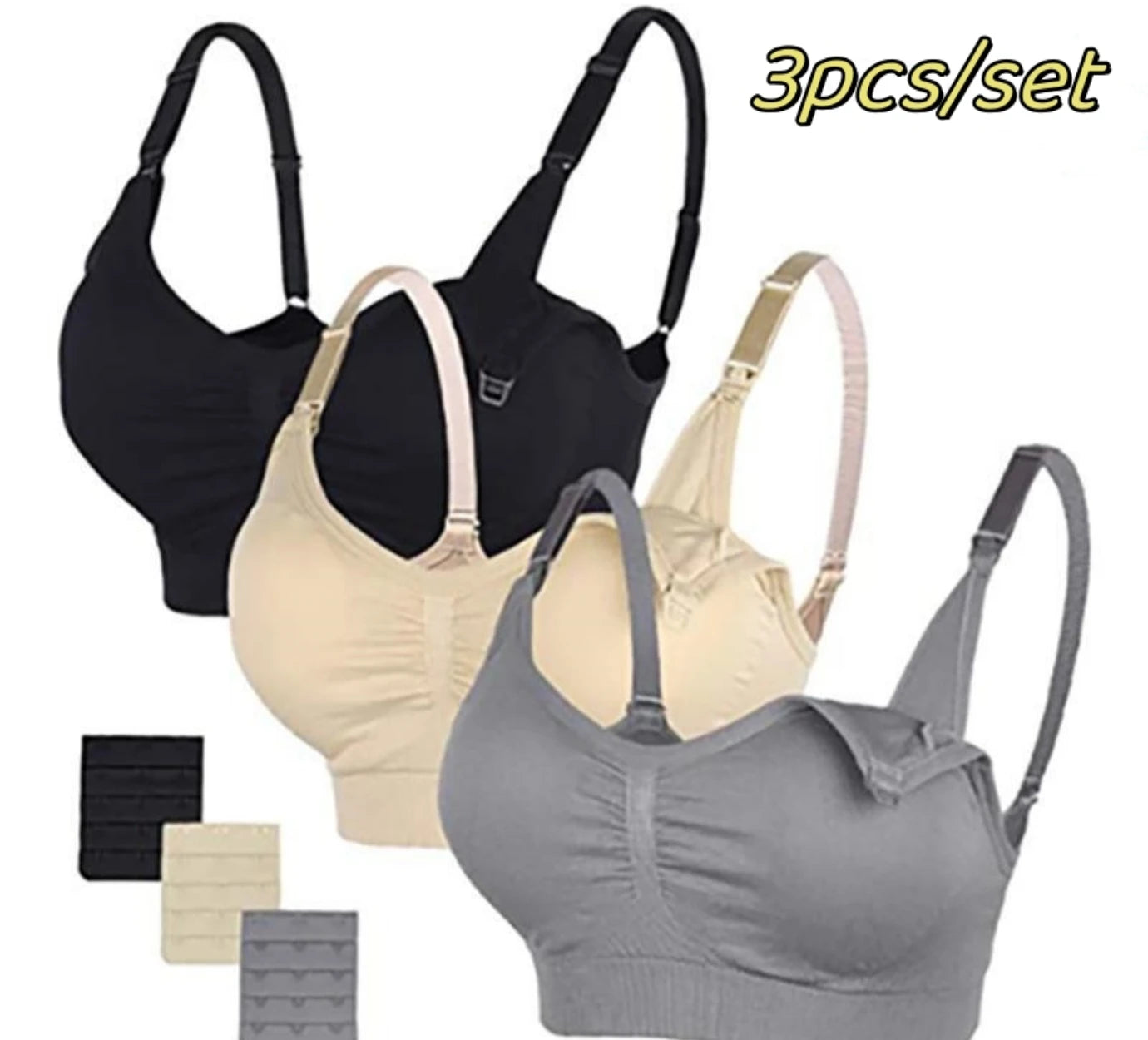 Hélène™ | Pack 3 sujetadores de maternidad sin costuras