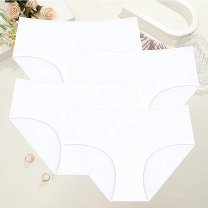 Béatrice™ | Pack 4 bragas de algodón cintura alta
