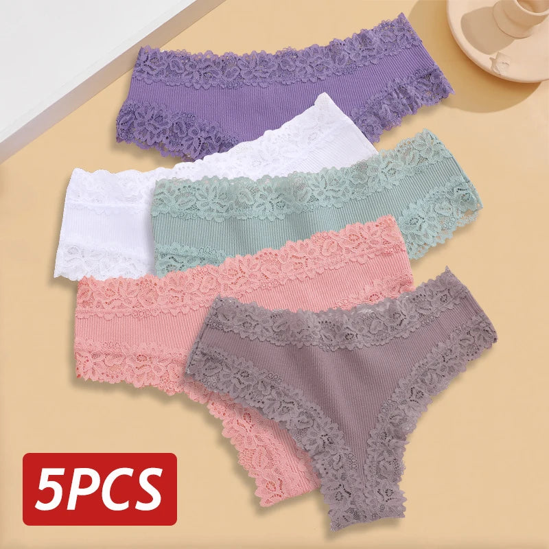 Lilianne™ | Pack 5 bragas de encaje sin costuras
