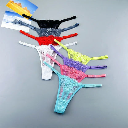 Adèle™ | Pack 3 tangas de encaje transparente