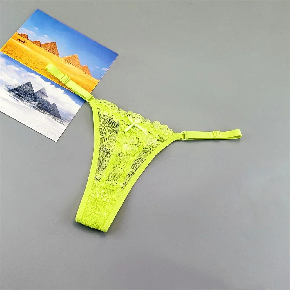 Adèle™ | Pack 3 tangas de encaje transparente