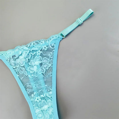 Adèle™ | Pack 3 tangas de encaje transparente