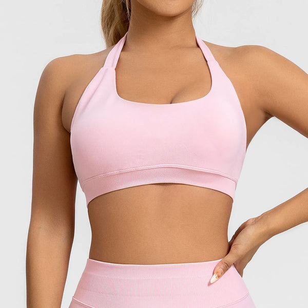 Maud™ | Sujetador deportivo halter alto impacto