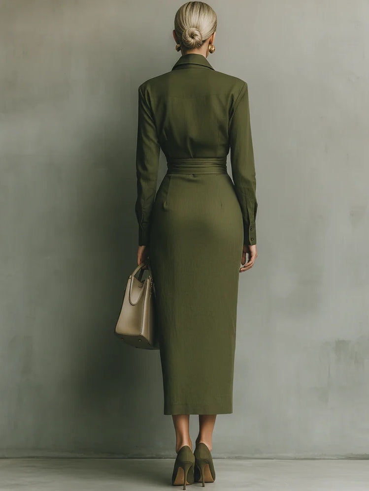 Soléanna™ | Vestido cruzado elegante refinado