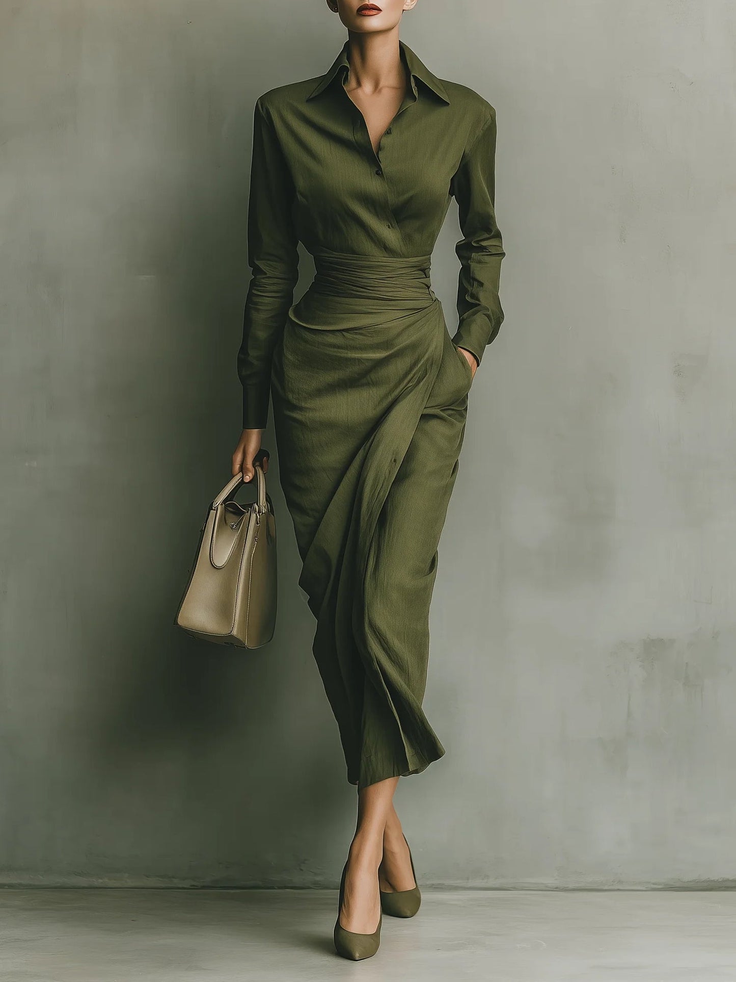 Soléanna™ | Vestido cruzado elegante refinado