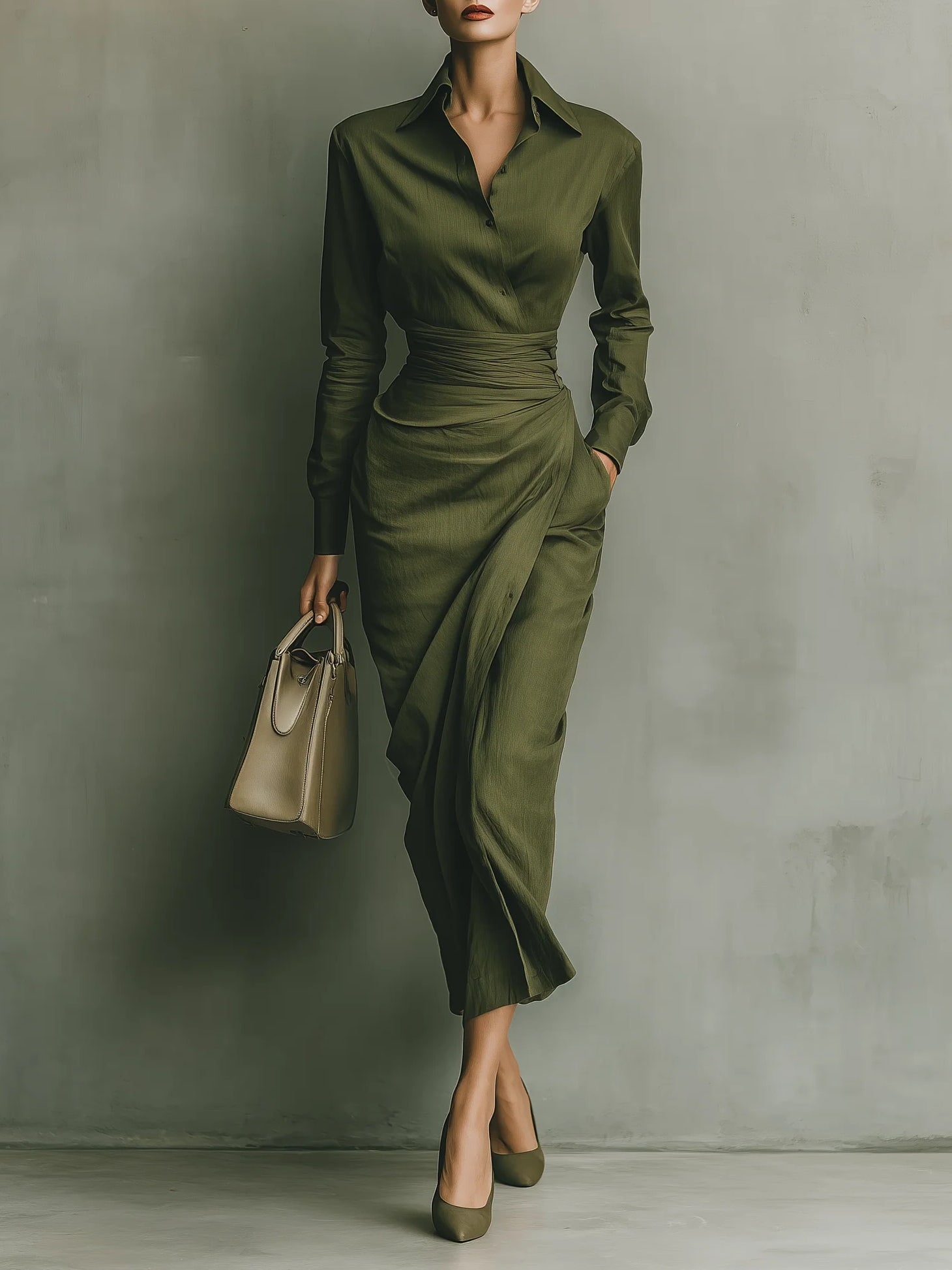 Soléanna™ | Vestido cruzado elegante refinado