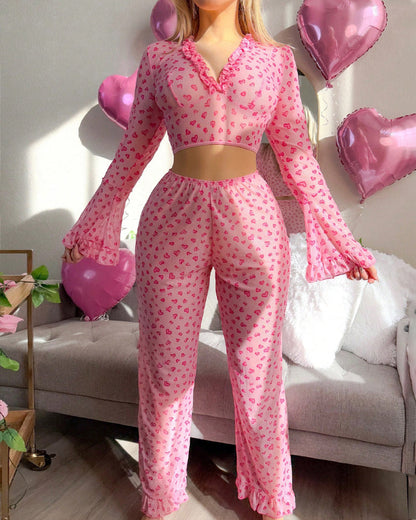 Solange™ | Pijama largo de algodón manga larga