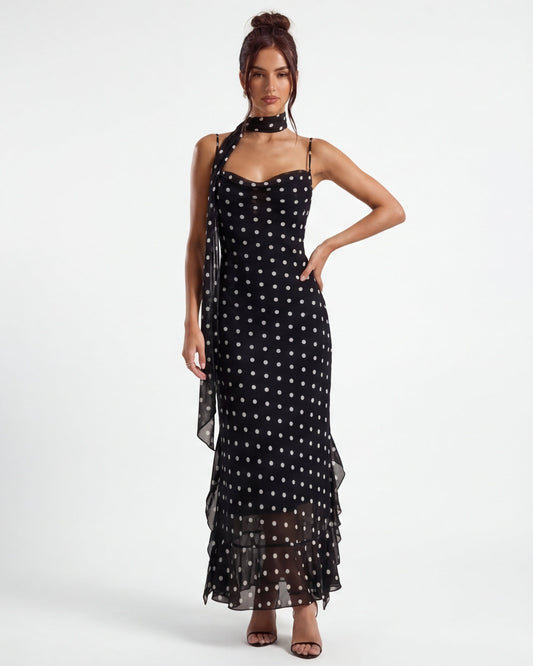 AMÉLIE | Maxi Noir à Pois