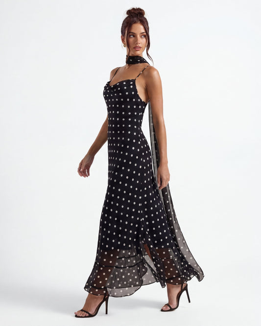 AMÉLIE | Maxi Noir à Pois